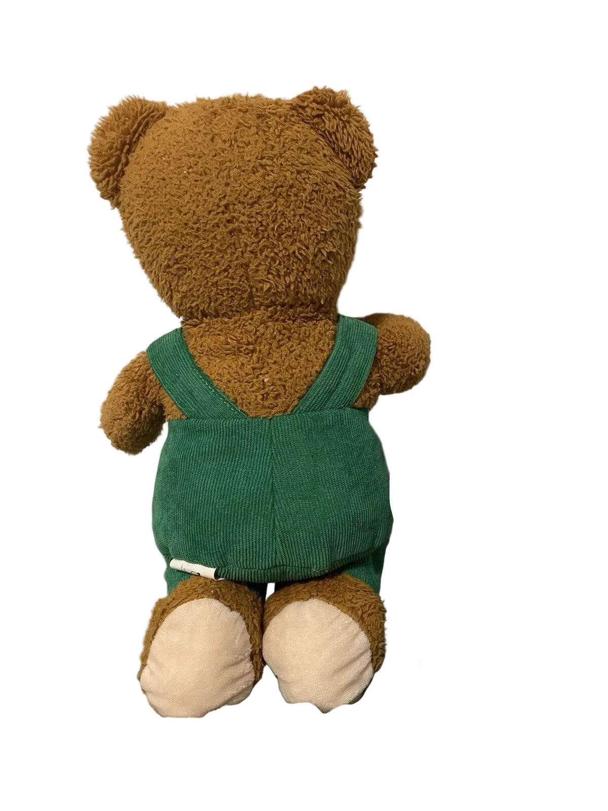 Weaveyland Grande Peluche Ours Marron avec Velours Côtelé Vert, 61 cm