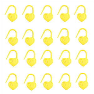 Weaveyland Set de 20 Marqueurs de Mailles en Plastique – Marqueurs à Verrouillage pour Tricot et Crochet