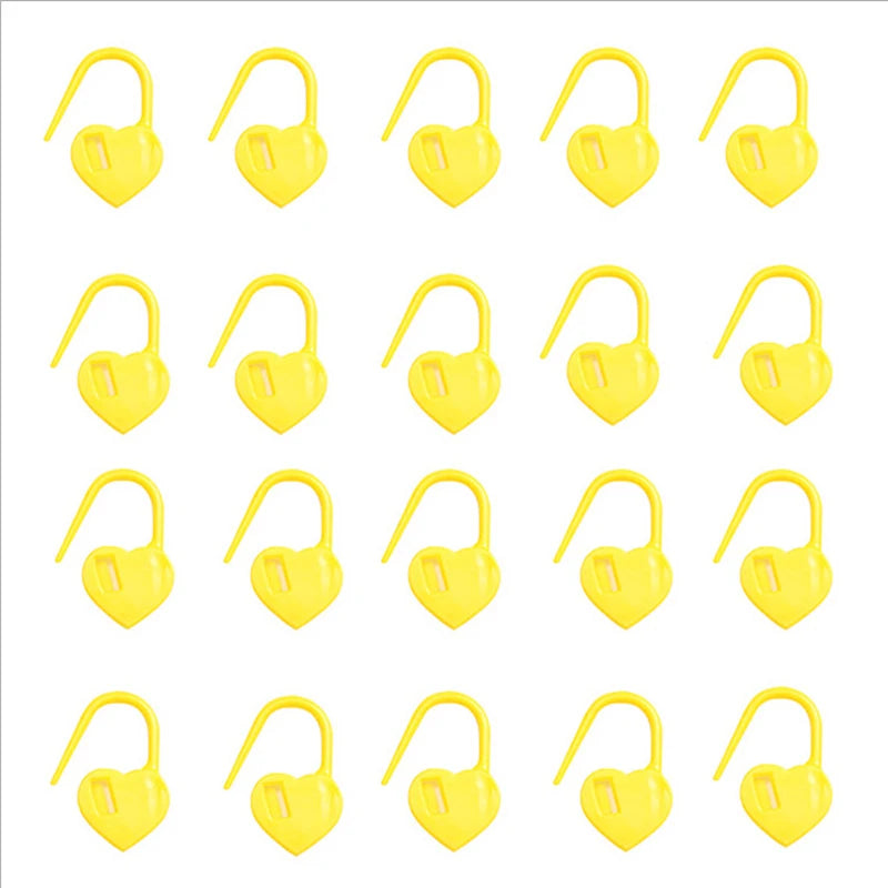 Weaveyland Set de 20 Marqueurs de Mailles en Plastique – Marqueurs à Verrouillage pour Tricot et Crochet