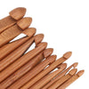 Weaveyland Set de 12 Crochets à Crochet en Bambou – Tailles 3 à 10 mm, Outils pour Tricot et Crochet