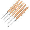 Weaveyland Set de 13 Crochets à Crochet en Bois – Tailles 3 à 12 mm, Manche Poli