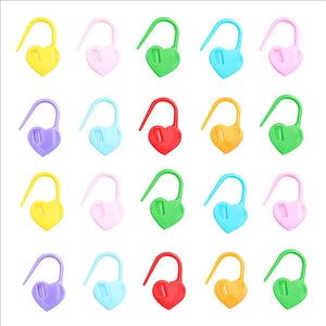 Weaveyland Set de 20 Marqueurs de Mailles en Plastique – Marqueurs à Verrouillage pour Tricot et Crochet