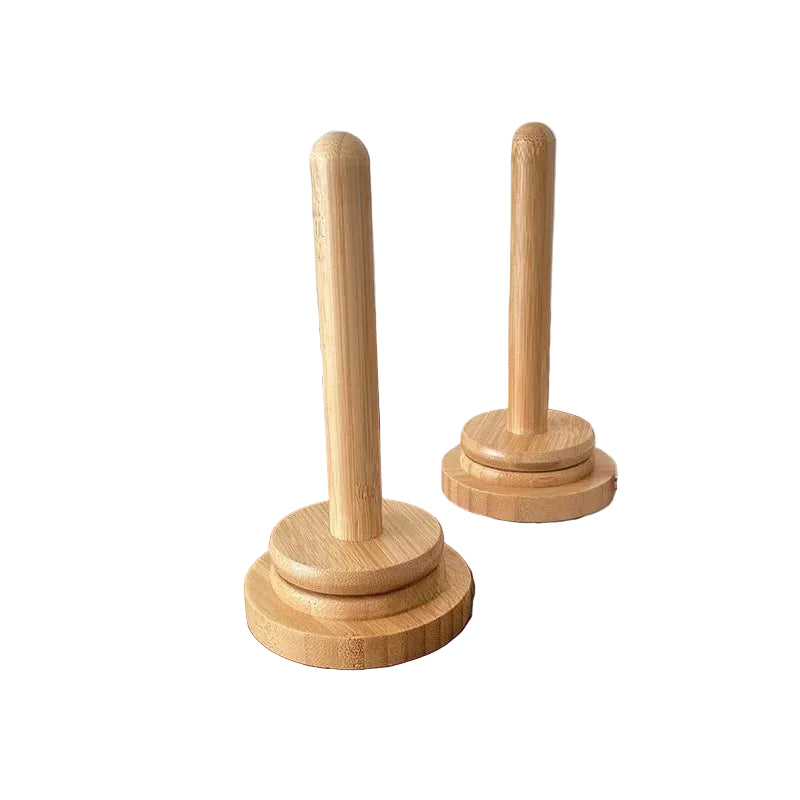 Weaveyland Porte-Laine Vertical en Bambou Rotatif – Support de Pelote pour Tricot, Crochet et Tissage