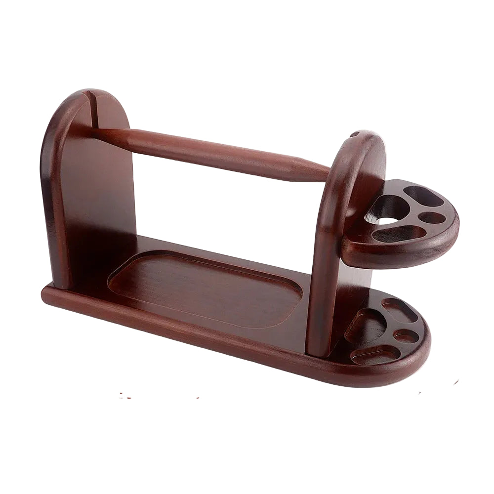 Weaveyland Porte-Laine en Bois Rouge Bordeaux – Support Rotatif avec Rangement pour Tricot et Crochet
