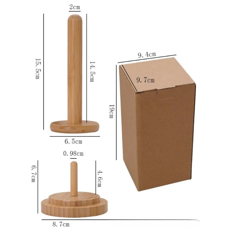 Weaveyland Porte-Laine Vertical en Bambou Rotatif – Support de Pelote pour Tricot, Crochet et Tissage