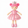 Weaveyland Poupée Princesse en Tissu Rose avec Couronne et Robe